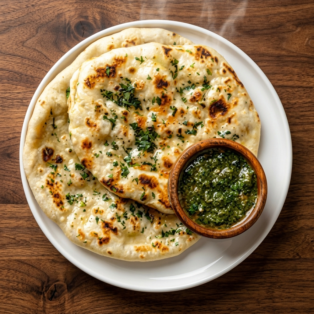 Haweli Indian Kitchen Bar South Edmonton – fresh tandoor baked garlic naan bread